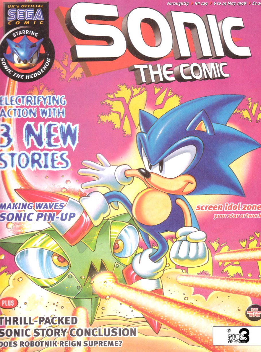 Sonic - The Comic Issue No. 129 Comic cover page